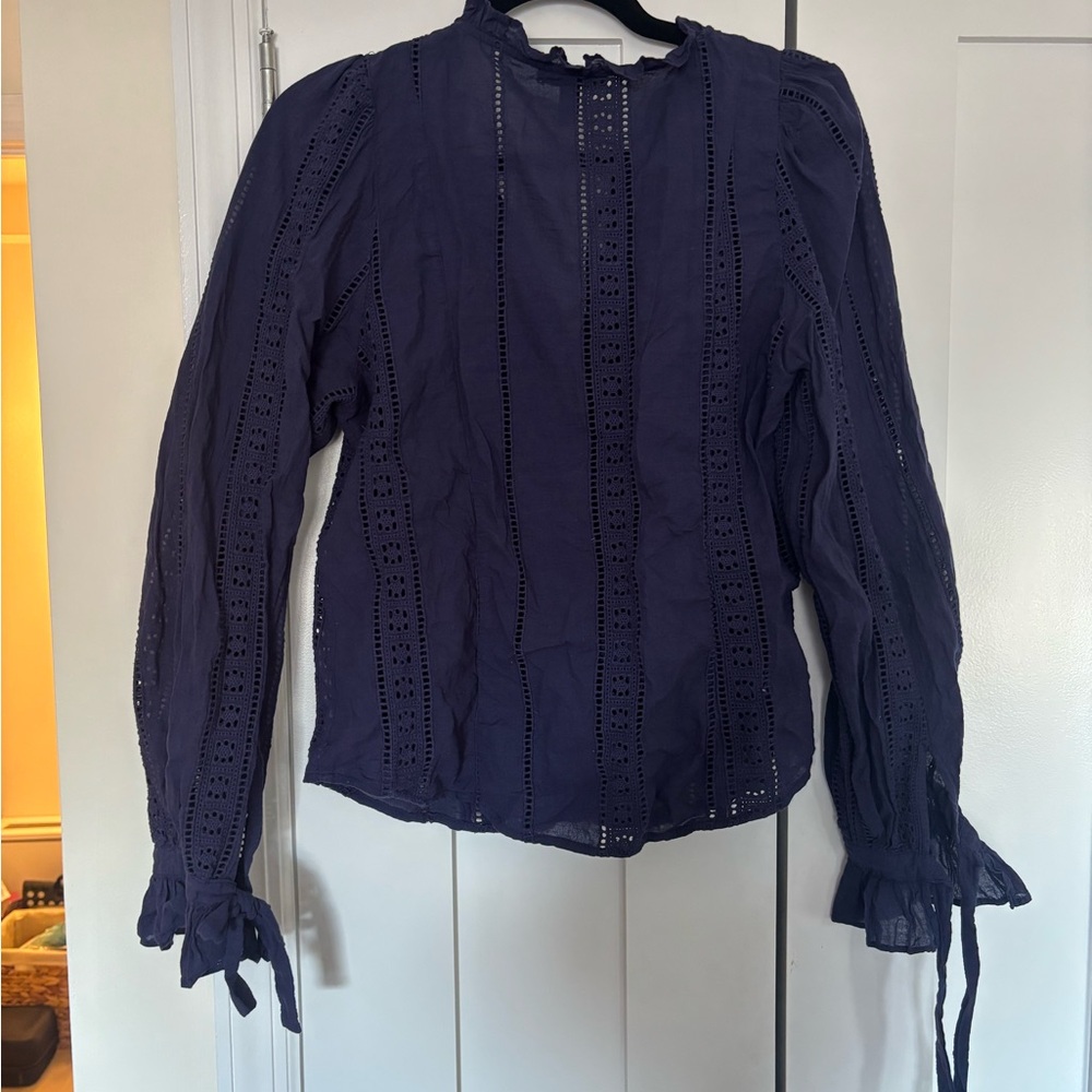Aqua Midnight Blue Blouse - Picture 7 of 8